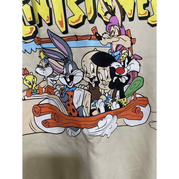 Sweatshirt Looney Tunes in Flinstones Vehicle from Warner Brothers SZ Small. - Picture 3 of 8